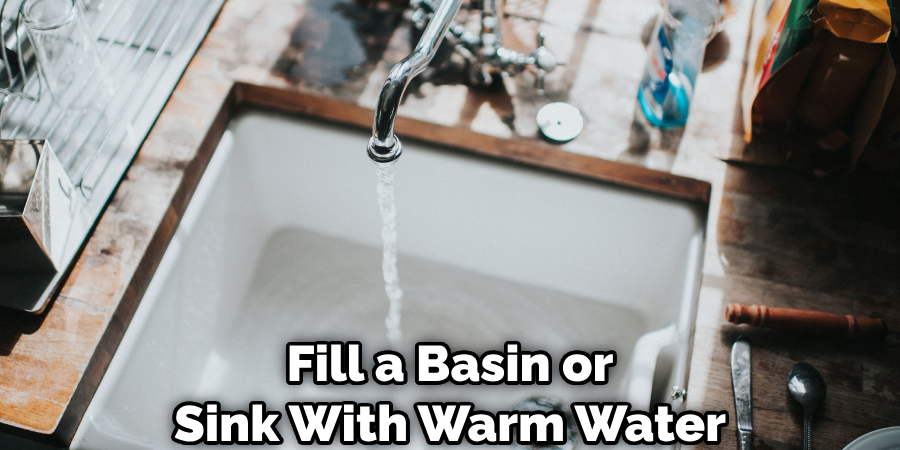 Fill a Basin or Sink With Warm Water