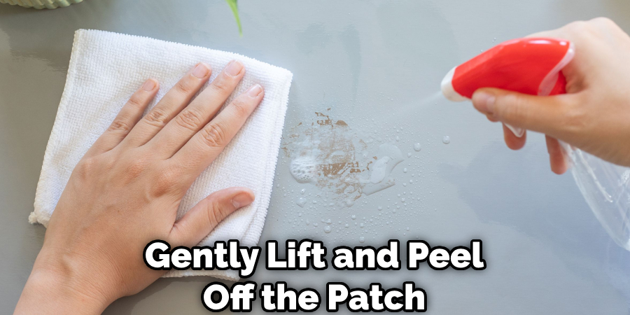 Gently Lift and Peel Off the Patch