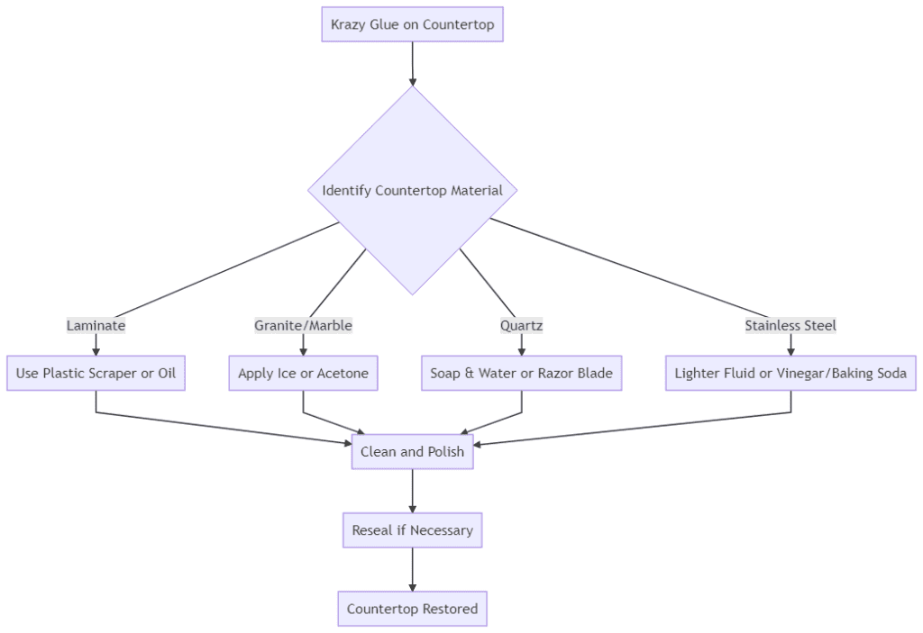4 Common Material for How to Remove Krazy Glue From Countertop